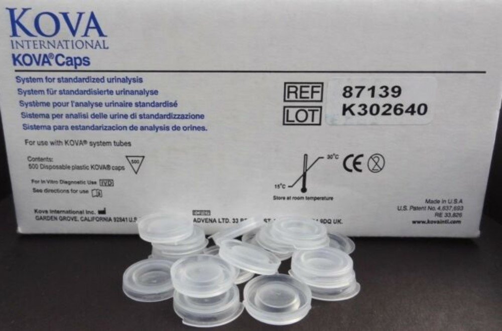 Alltrista Plastics LLC - KOVA Plastics Urinalysis Cap Plastic Snap Cap Natural For KOVA Plastics Super 87137 and Economy 87137E Urinalysis Tubes NonSterile [500/BX]