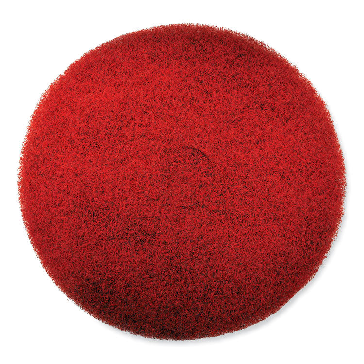SC Johnson Professional - EZ CARE Heavy Duty Scrub Pad, 17" Diameter, Red/Gray, 5/Carton