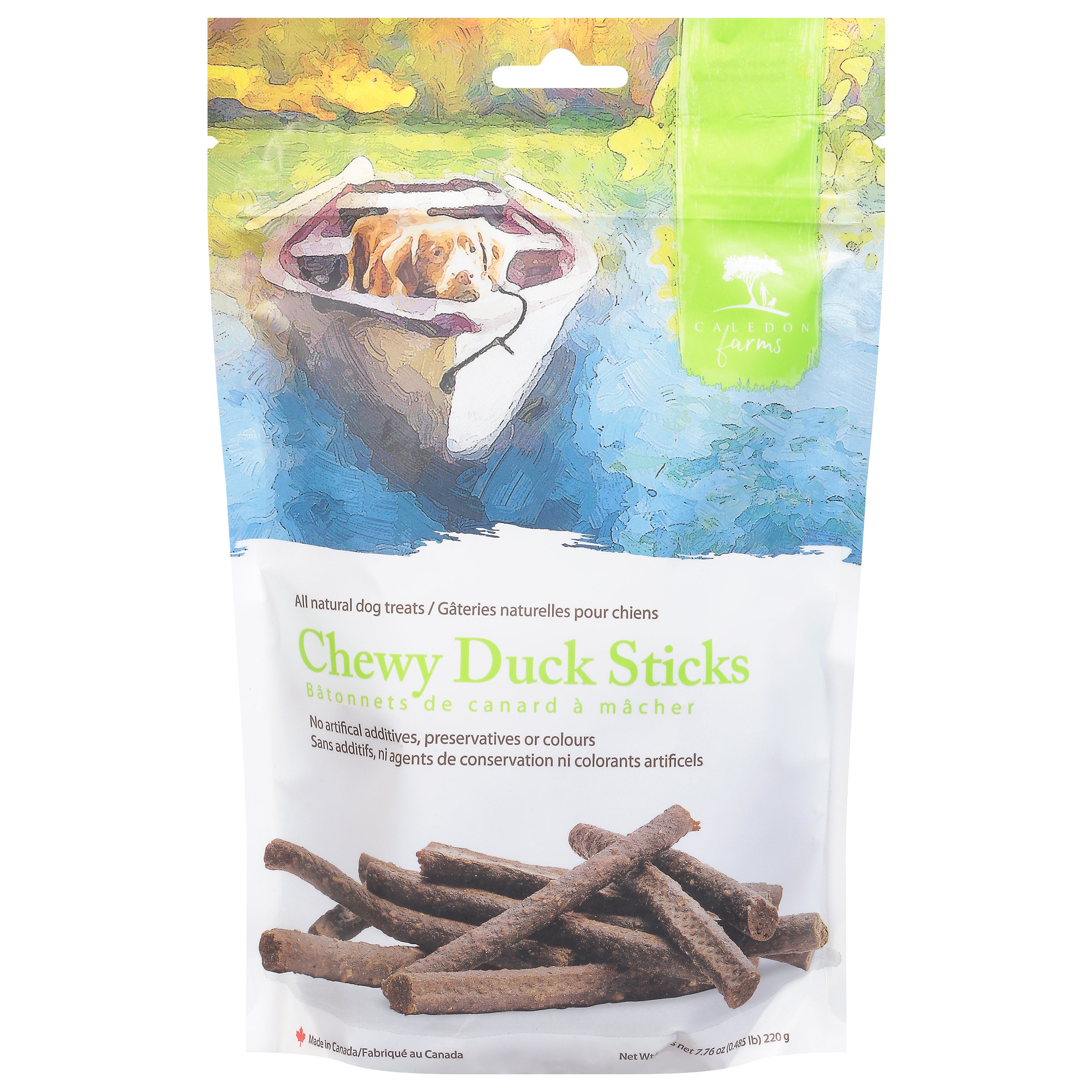 Caledon Farms Chewy Duck Sticks Dog Treats 7.76 oz - Case of 4