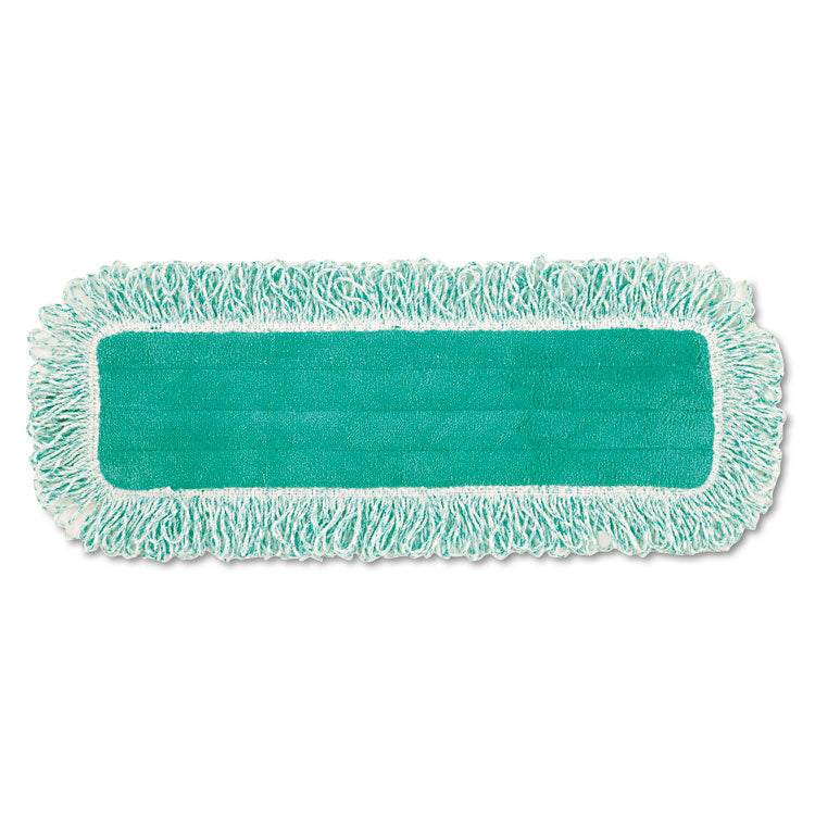 Rubbermaid Commercial - Dust Pad with Fringe, Microfiber, 18" Long, Green, 6/Carton