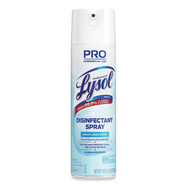 Professional LYSOL Brand - Disinfectant Spray, Crisp Linen, 19 oz Aerosol Spray