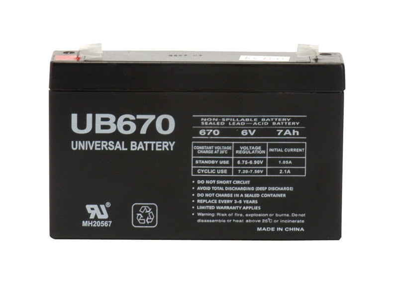 UPG - UPG UB670 7 Ah Lead Acid Automotive Battery - Case of 2