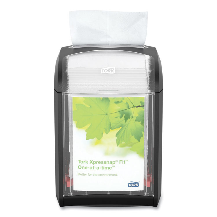 Tork - Xpressnap Fit Napkin Dispenser, Tabletop, 4.4 x 5.6 x 6.7, Black