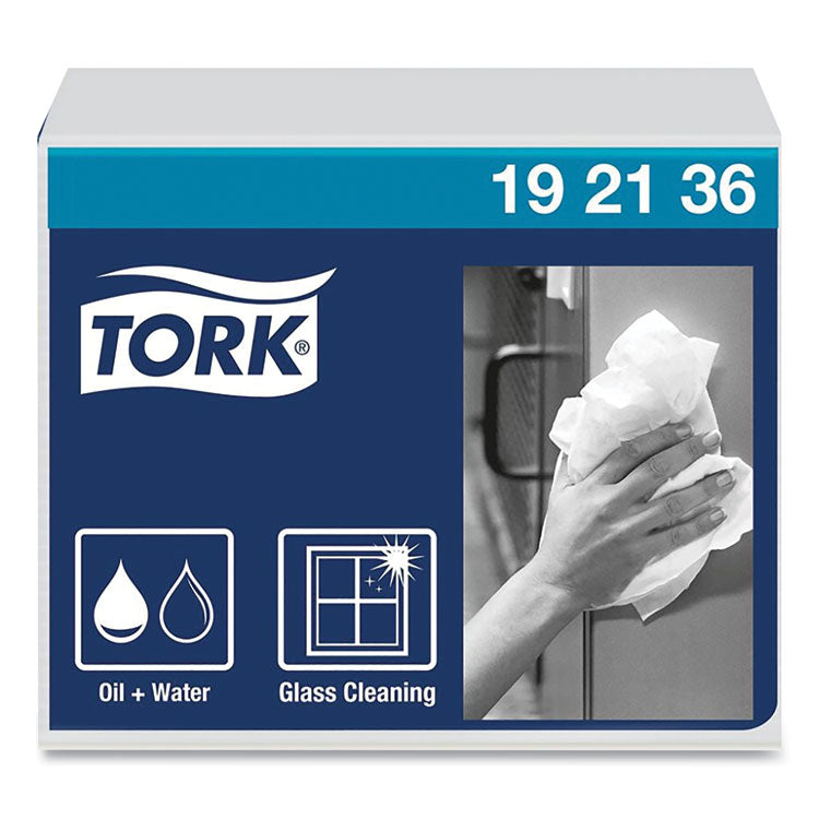 Tork - Heavy-Duty Paper Wiper 1/4 Fold, 12.5 x 13, White, 56/Pack, 16 Packs/Carton