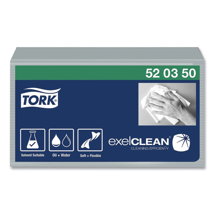 Tork - Industrial Cleaning Cloths, 1-Ply, 12.6 x 15.16, Gray, 55/Pack, 8 Packs/Carton
