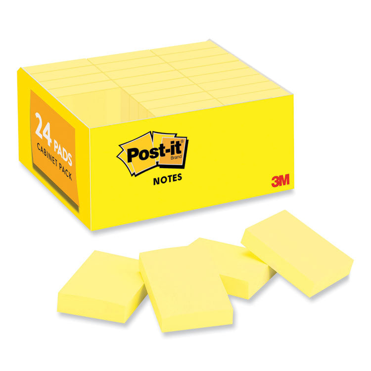 Post-it Notes - Original Pads in Canary Yellow, Value Pack, 1.38" x 1.88", 100 Sheets/Pad, 24 Pads/Pack