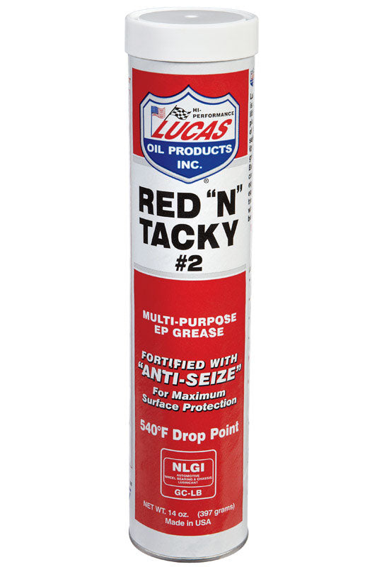 LUCAS OIL CO - Lucas Oil Products Red N Tacky Red Lithium Grease 14 oz - Case of 10