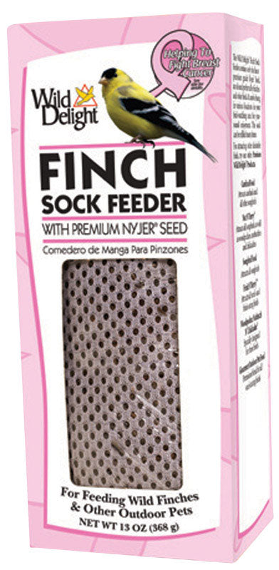 WILD DELIGHT - Wild Delight Finch 13 oz Mesh Sock Feeder Bird Feeder 1 ports