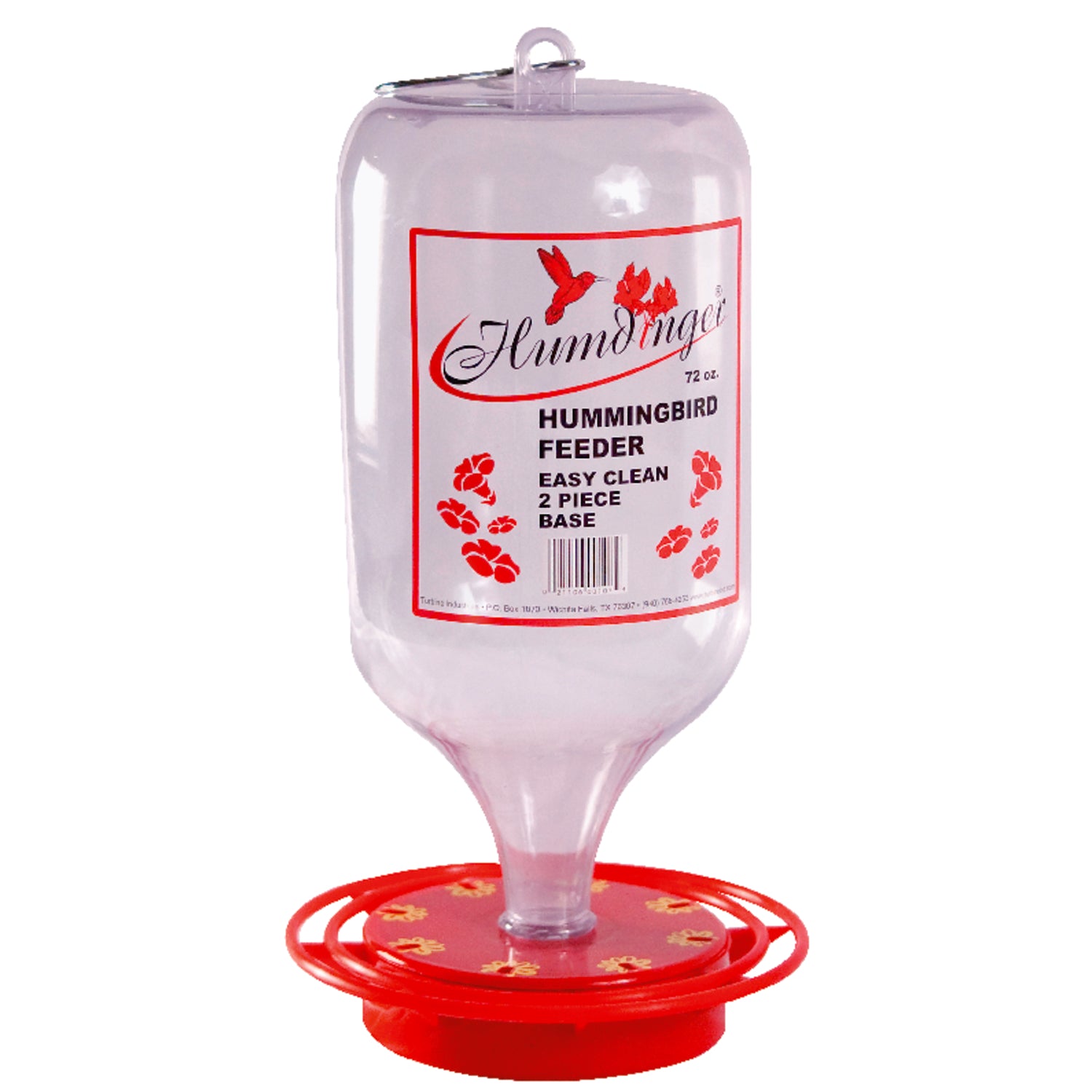 Humdinger Hummingbird 72 oz Plastic Bottle Nectar Bird Feeder 8 ports - Case of 6