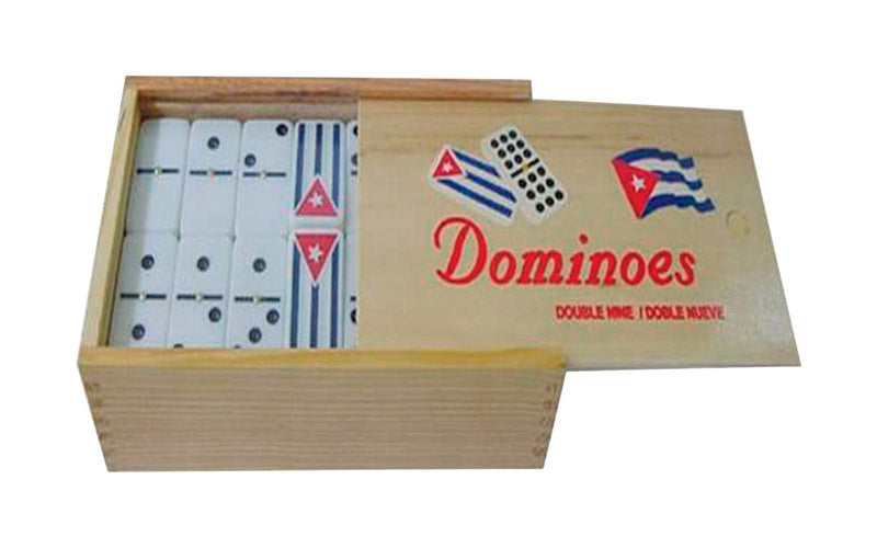 BENE CASA - Bene Casa Dominoes Double Nine in Wooden Box 55 pc
