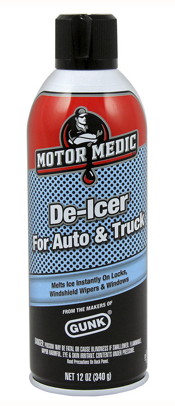 MOTOR MEDIC - Motor Medic Gunk Windshield De-Icer Aerosol 12 oz - Case of 12