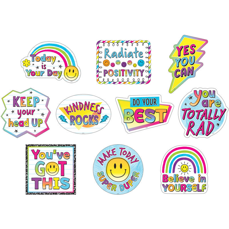 TEACHER CREATED RESOURCES - Brights 4Ever Positive Saying Accents, 30 Per Pack, 3 Packs