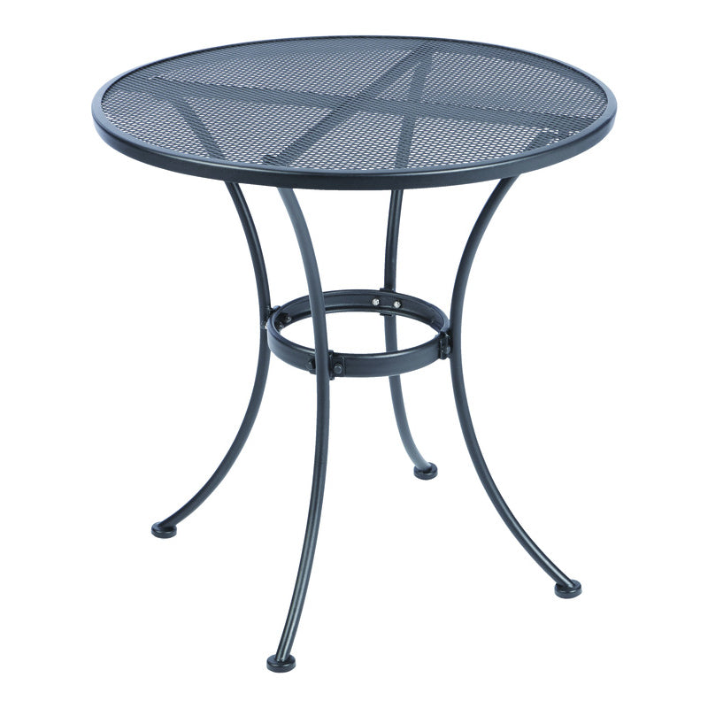 LIVING ACCENTS - Living Accents Winston Black Round Steel Bistro Table