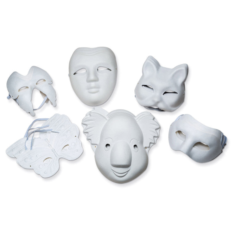 CREATIVITY STREET - Paperboard Masks, Classroom Pack, Assorted Sizes, 24 Pieces