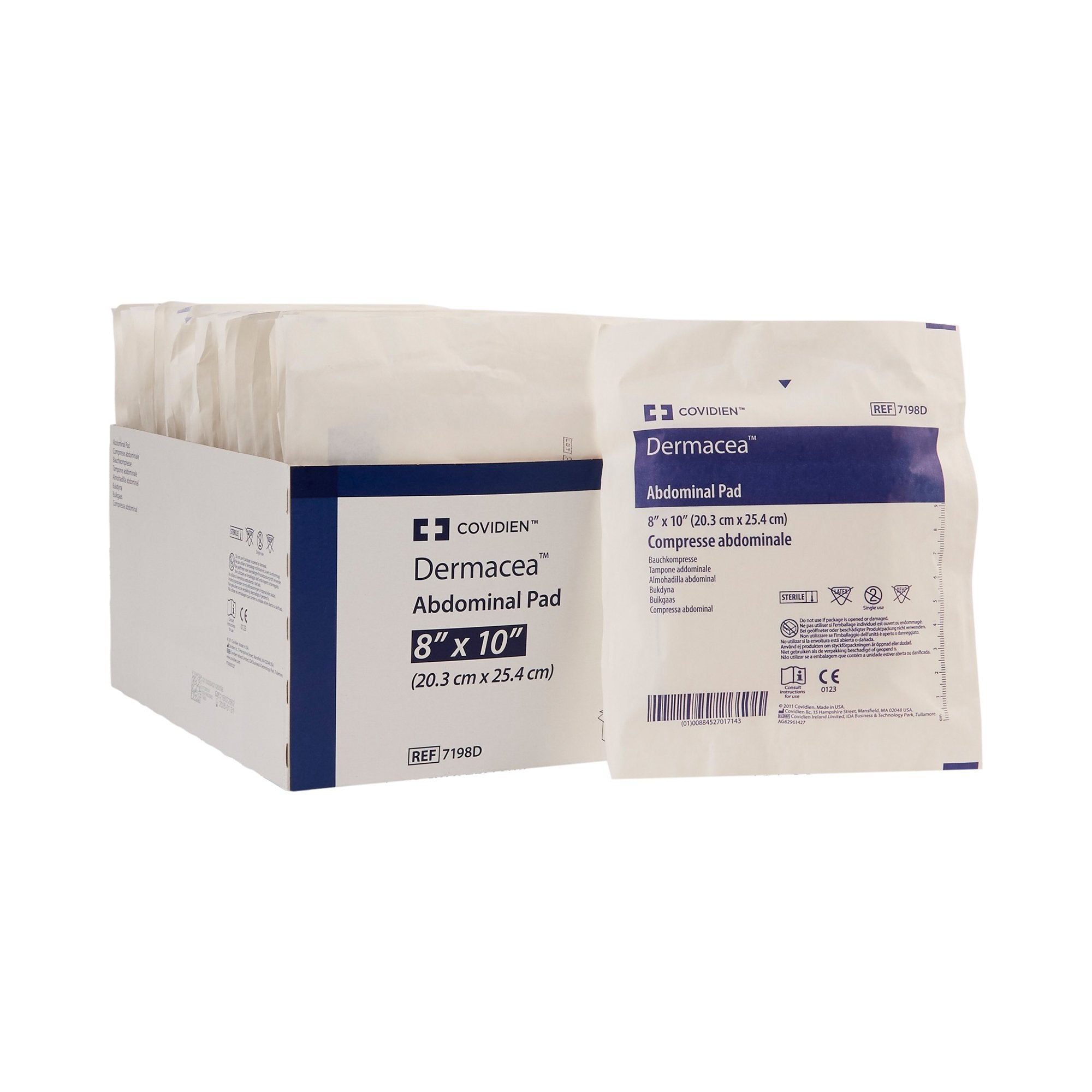 Cardinal - Abdominal Pad Dermacea™ 8 X 10 Inch Sterile 1 per Pack [18/TR]