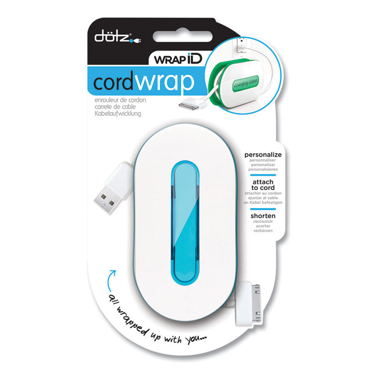 dotz - WrapID, Holds up to 6 ft of Cord, Blue