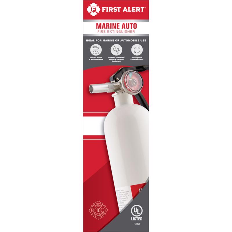 FIRST ALERT - First Alert 2-3/4 lb Fire Extinguisher For Auto/Marine OSHA/US Coast Guard Agency Approval - Case of 4