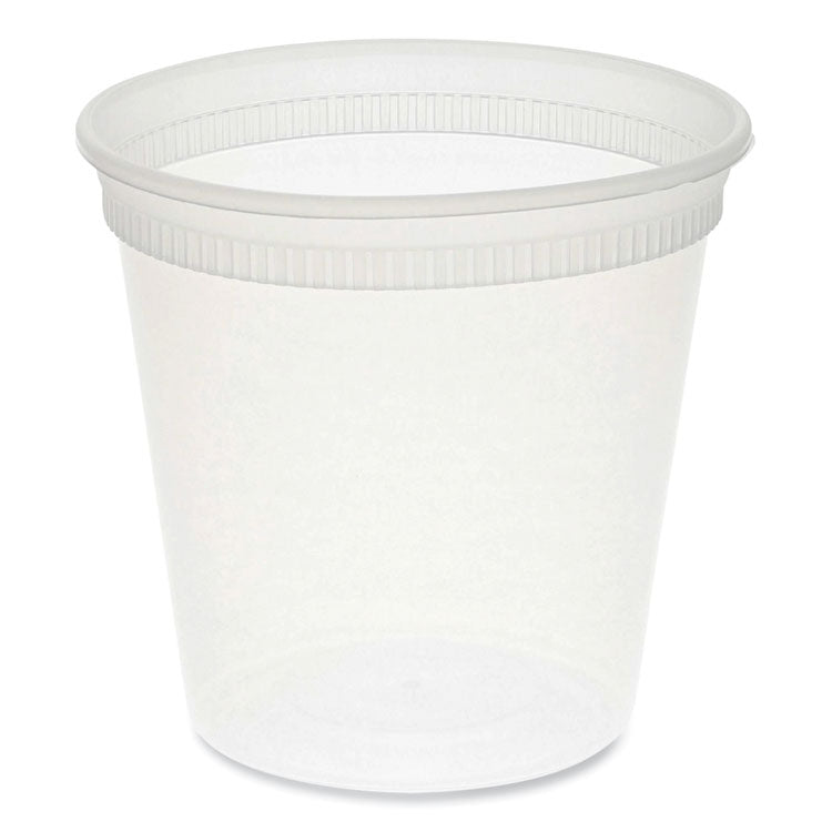 Pactiv Evergreen - Newspring DELItainer Microwavable Container, 24 oz, 4.55 x 4.55 x 4.35, Clear, Plastic, 480/Carton