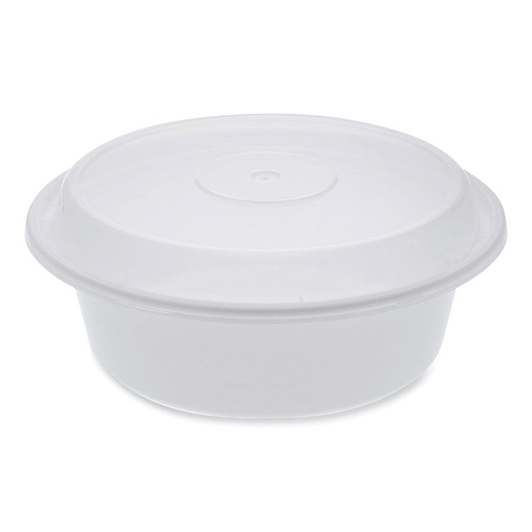 Pactiv Evergreen - Newspring VERSAtainer Microwavable Containers, Round, 32 oz, 7 x 7 x 2.75, White/Clear, Plastic, 150/Carton
