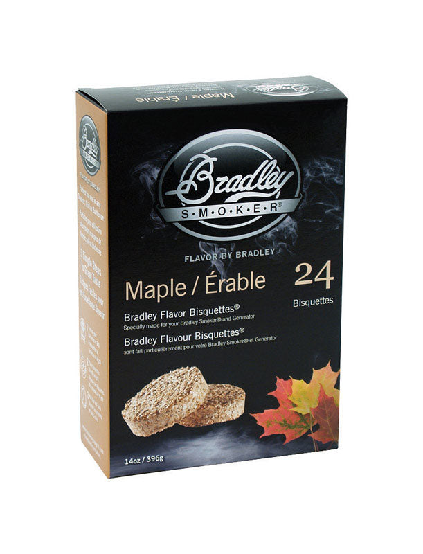 BRADLEY SMOKER - Bradley Smoker All Natural Maple All Natural Wood Bisquettes 24 pk