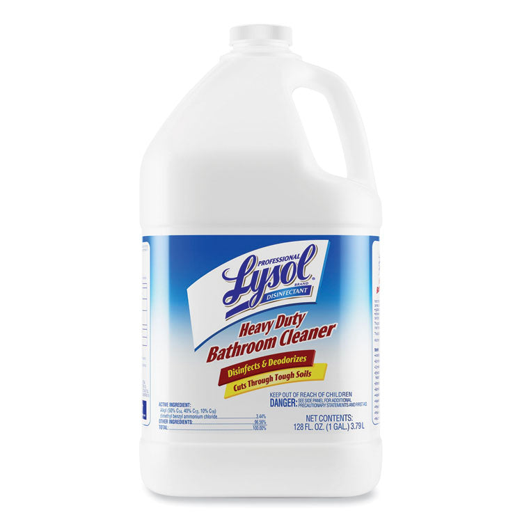 Professional LYSOL Brand - Disinfectant Heavy-Duty Bathroom Cleaner Concentrate, Lime, 1 gal Bottle