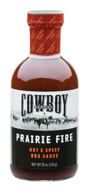 COWBOY - Cowboy Prairie Fire Hot and Spicy BBQ Sauce 18 oz - Case of 6