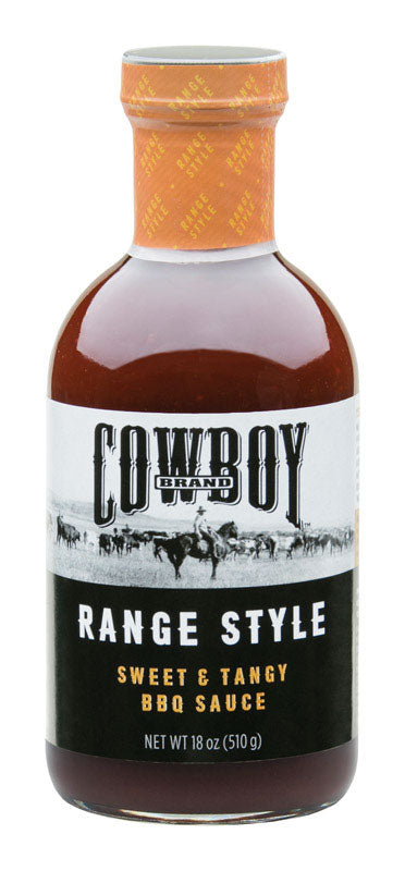 COWBOY - Cowboy Range Style Sweet and Tangy BBQ Sauce 18 oz - Case of 6