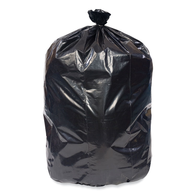 Pitt Plastics - Eco Strong Plus Can Liners, 33 gal, 1 mil, 33 x 39, Black, 150/Carton
