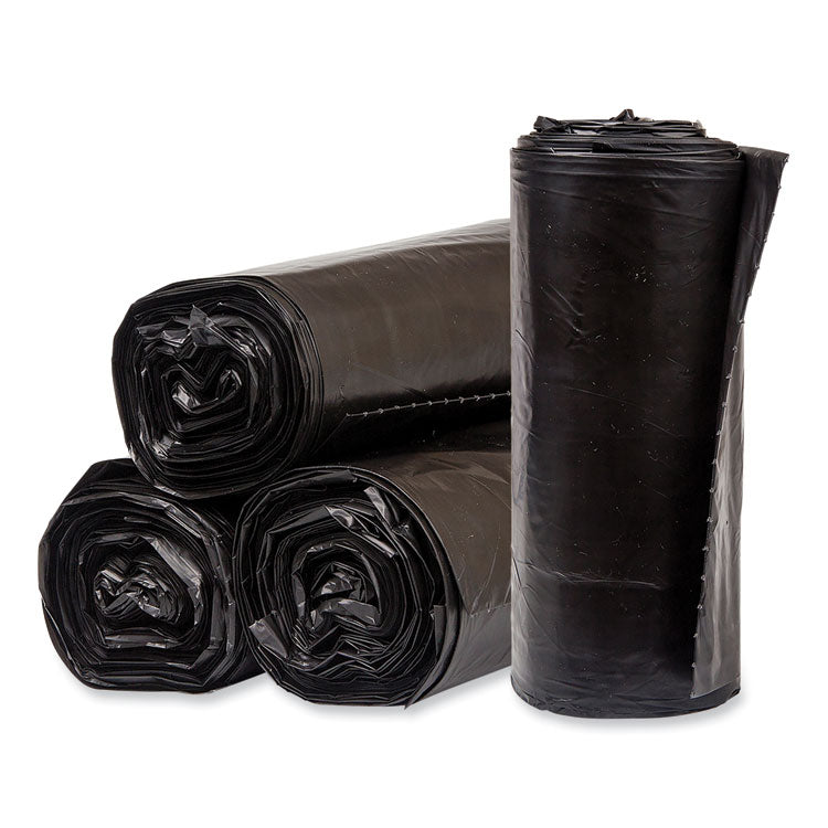 Pitt Plastics - Eco Strong Plus Can Liners, 40 gal, 1.7 mil, 40 x 46, Black, 100/Carton