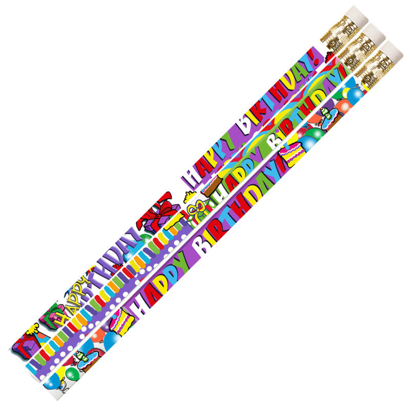 MUSGRAVE PENCIL COMPANY - Birthday Supreme Motivational/Fun Pencils, Pack of 144