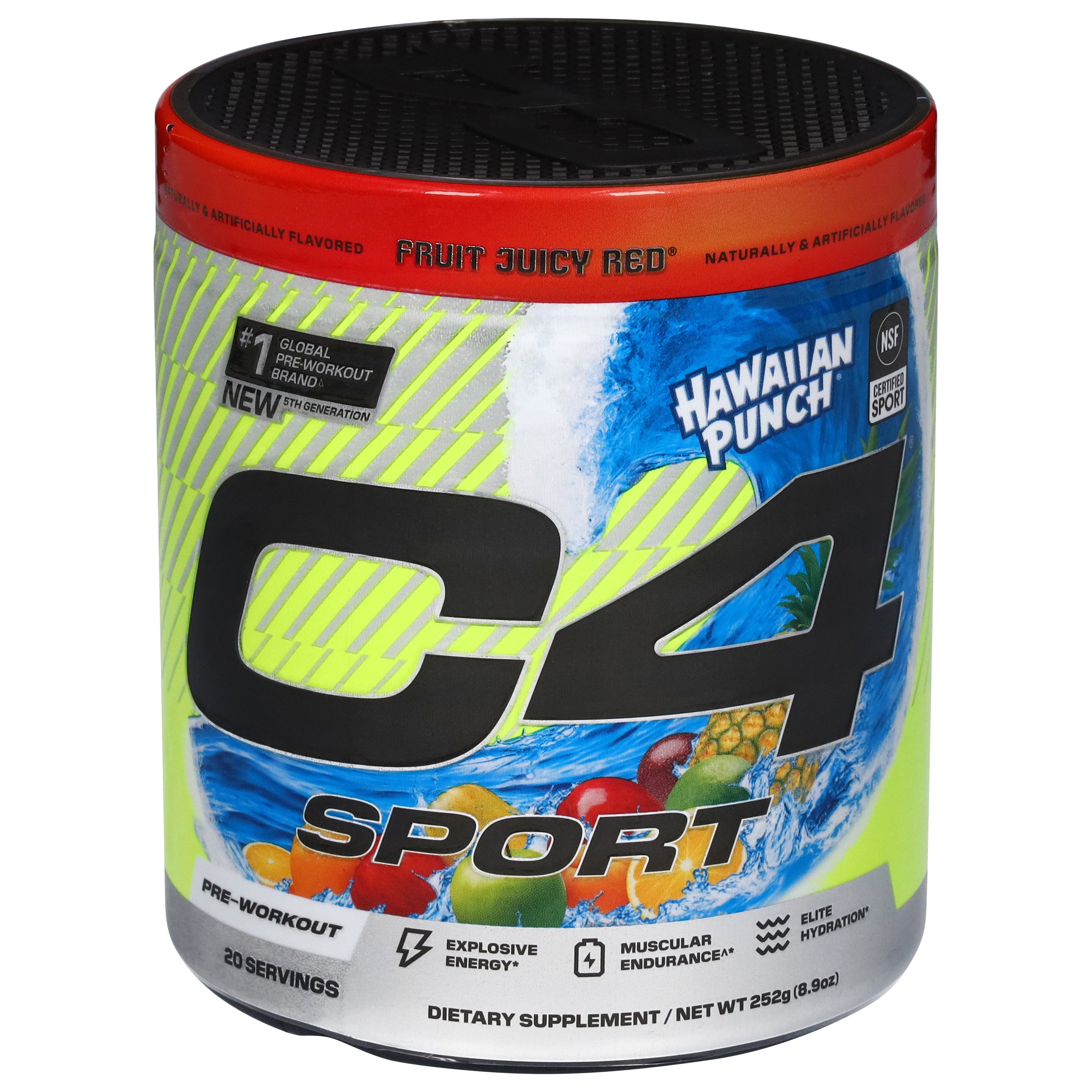 C4 Sport Hawaiian Punch Fruit Juicy Red Pre-Workout 8.9 oz - Case of 1