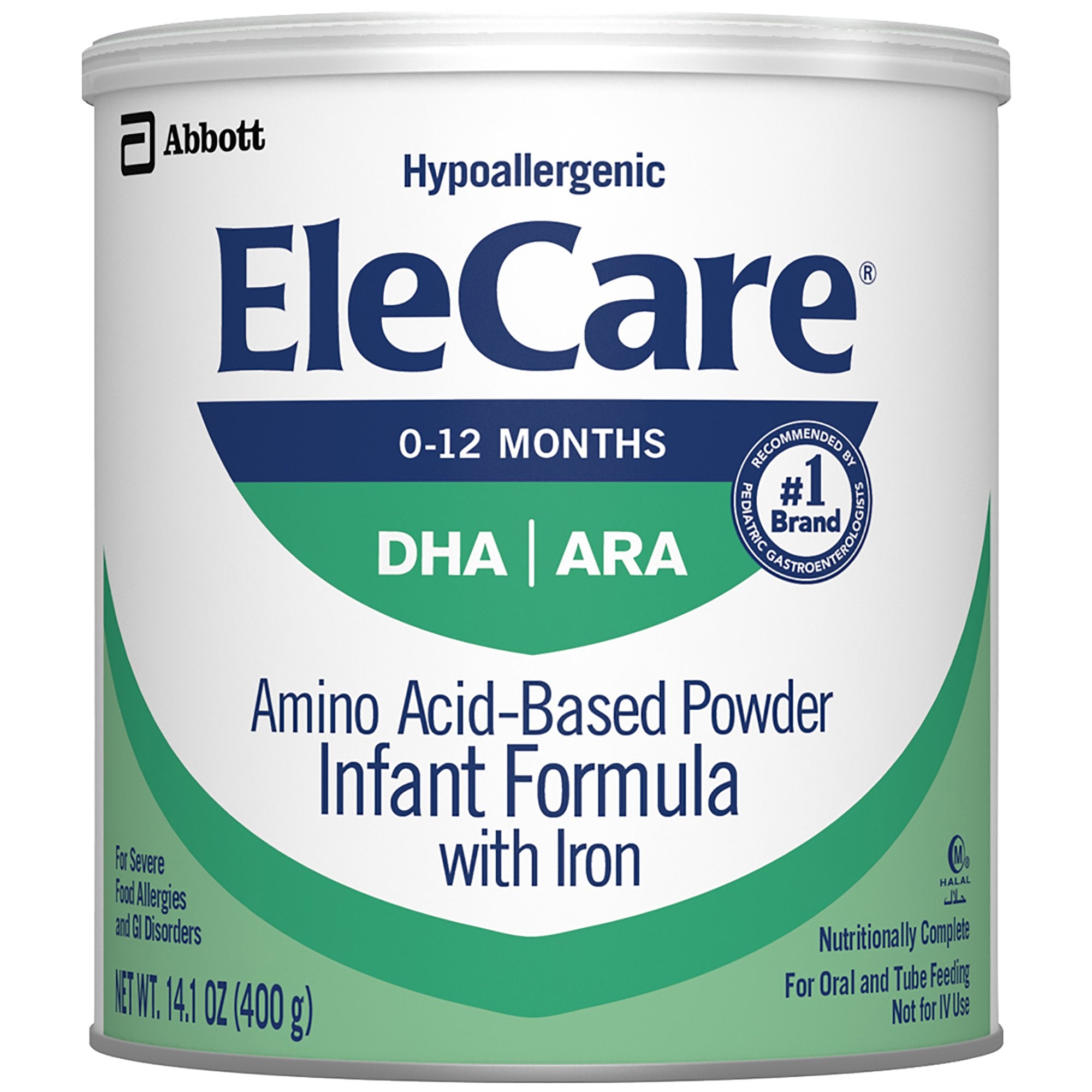 Abbott Nutrition - Infant Formula EleCare® Unflavored 14.1 oz. Can Powder Iron Food Allergies [6/CS]