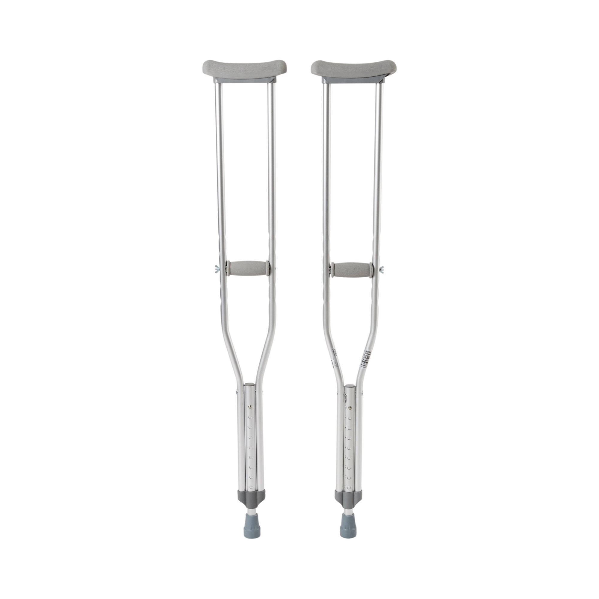 McKesson Brand - Underarm Crutches McKesson Adult 5 Foot 2 Inch to 5 Foot 10 Inch User Height Aluminum Frame 350 lbs. Weight Capacity [2/PR]