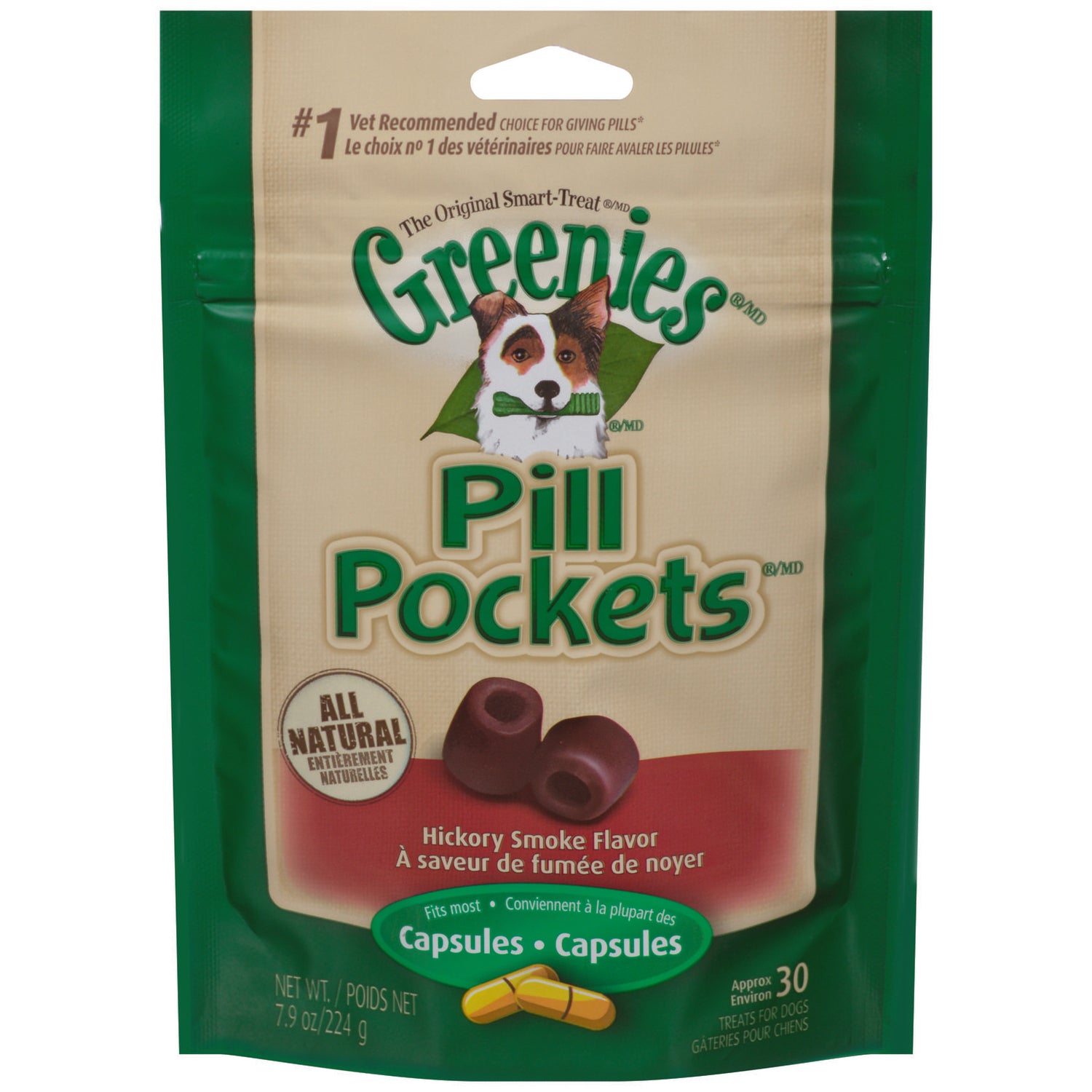 Greenies Hickory Smoke Pill Pockets For Dogs 7.9 oz 1 pk