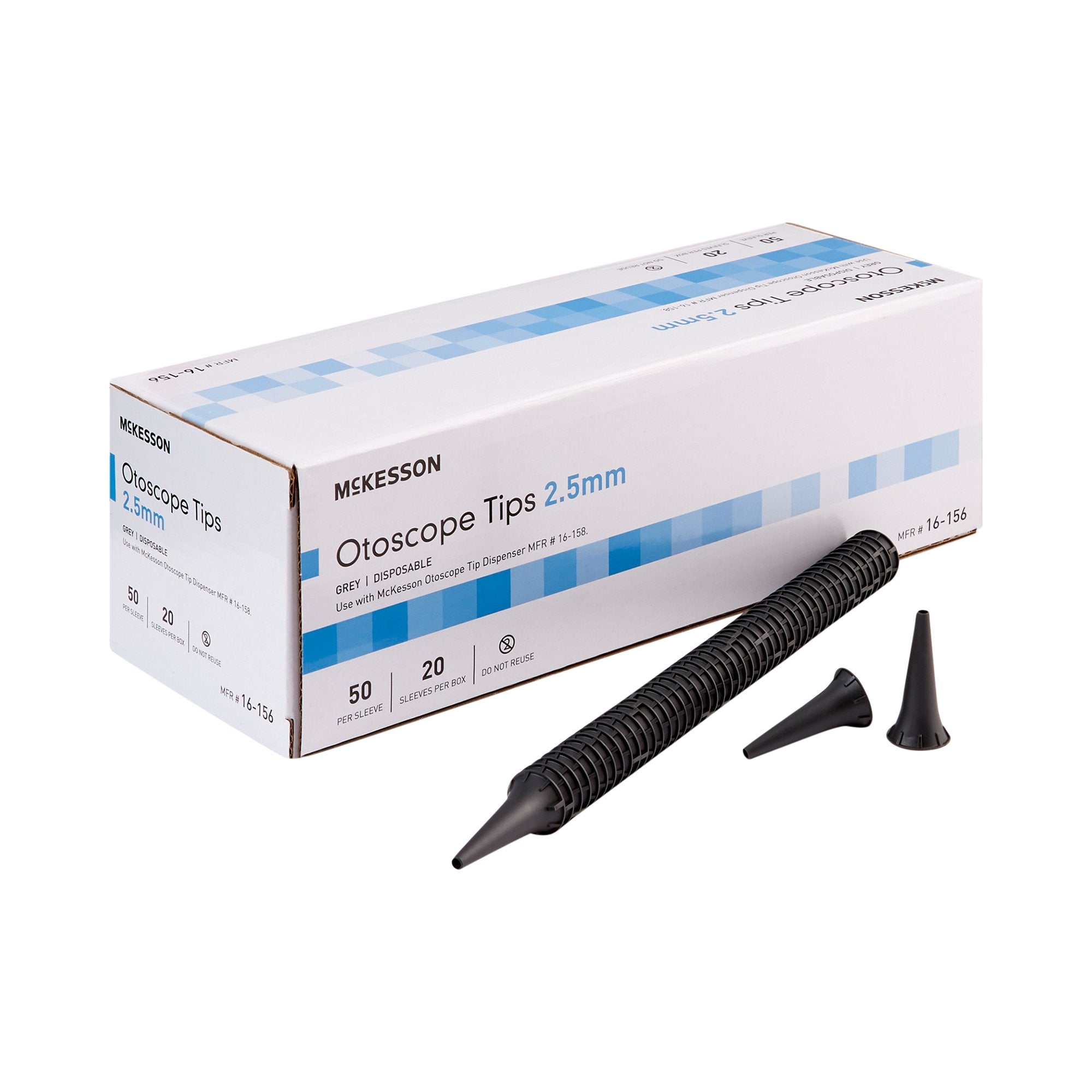 McKesson Brand - Ear Speculum Tip Child Size Plastic 2.5 mm Disposable [1000/BX]