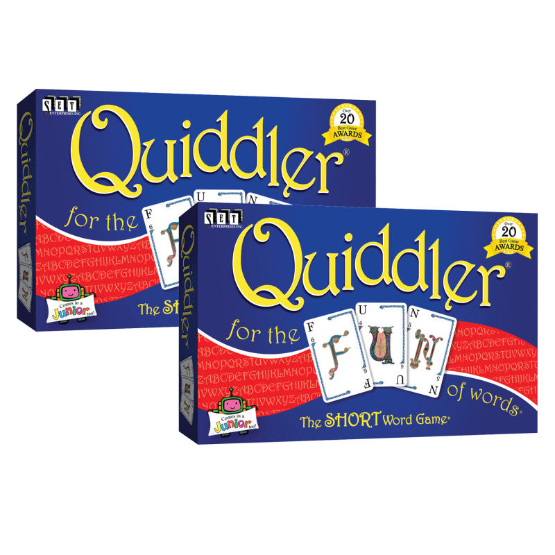 SET FAMILY GAMES - Quiddler® Word Game, Pack of 2