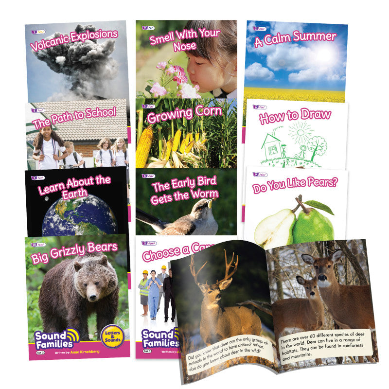 BEANSTALK BOOKS - Sound Families Decodable Readers R-controlled Non-Fiction Phase 5.5, Set of 12