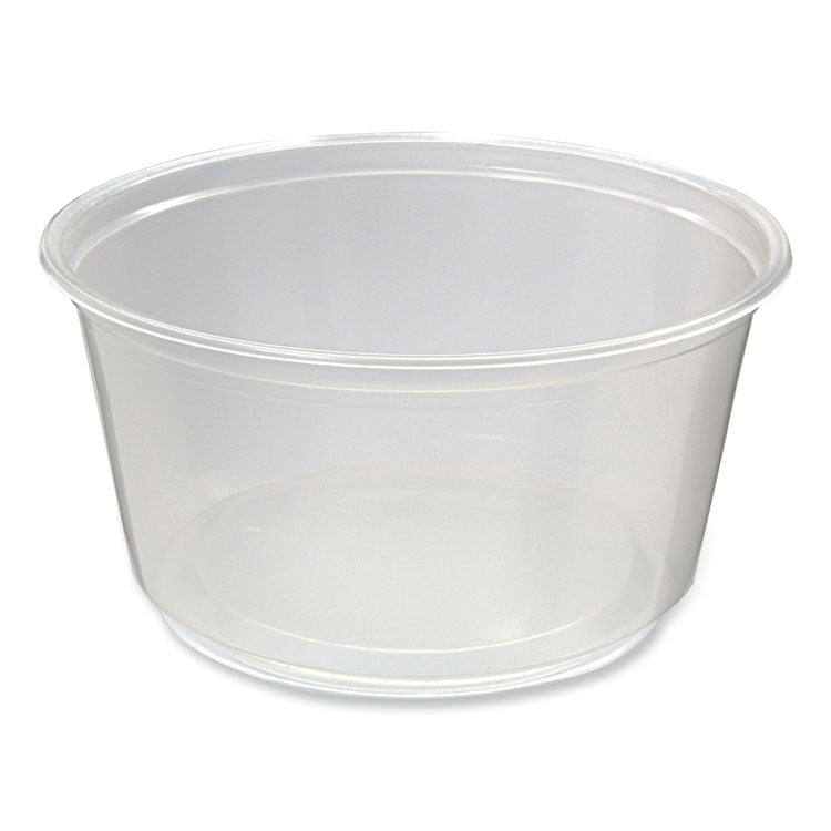 Fabri-Kal - Microwavable Deli Containers, 12 oz, 4.6 Diameter x 2.3 h, Clear, Plastic, 500/Carton