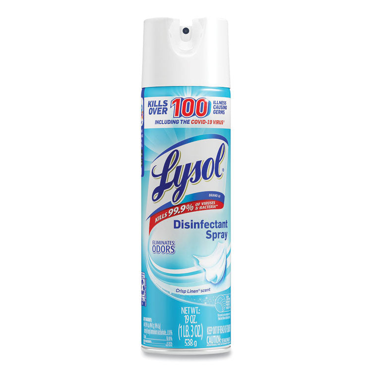 LYSOL Brand - Disinfectant Spray, Crisp Linen Scent, 19 oz Aerosol Spray
