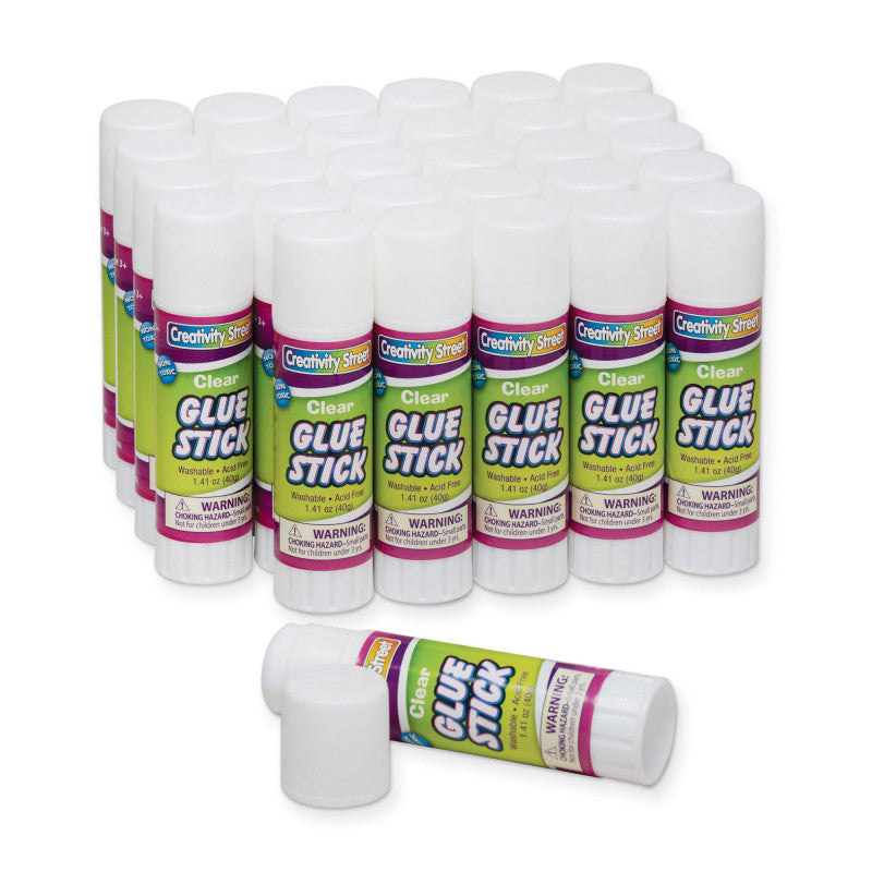 CREATIVITY STREET - Glue Sticks, Clear, 1.41 oz., 30 Count