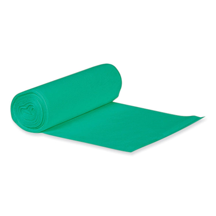 Heritage - Eco Blend Max Can Liners, 40 to 45 gal, 0.8 mil, 40" x 46", Green, 25 Bags/Roll, 6 Rolls/Carton