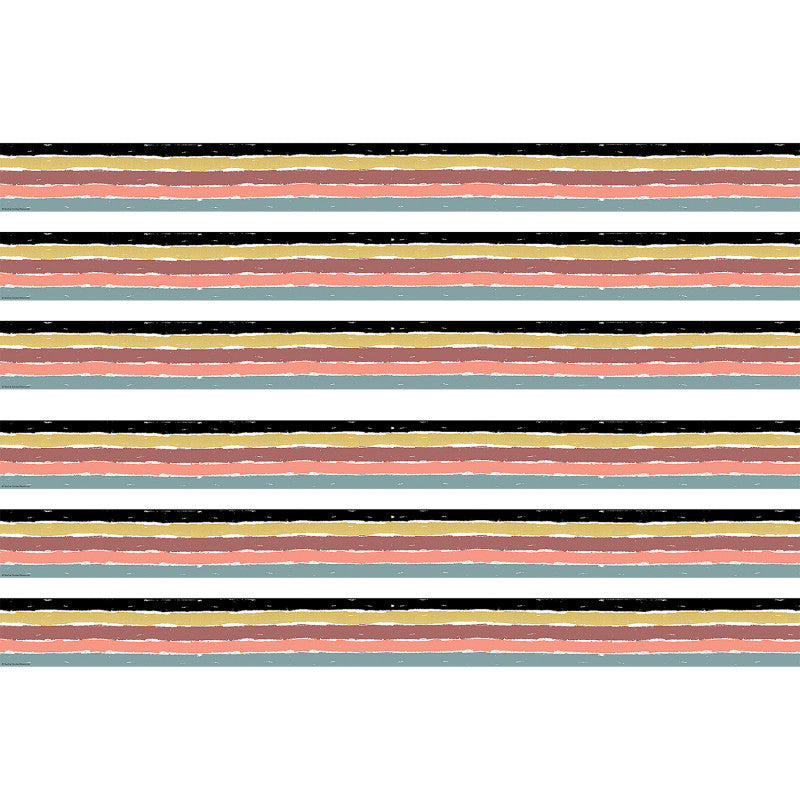 TEACHER CREATED RESOURCES - Wonderfully Wild Stripes Straight Border Trim, 35 Feet Per Pack, 6 Packs