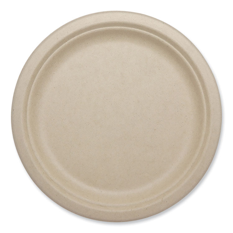 World Centric - Fiber Plates, Plate, 9.1" Diameter, Natural, 1,000/Carton