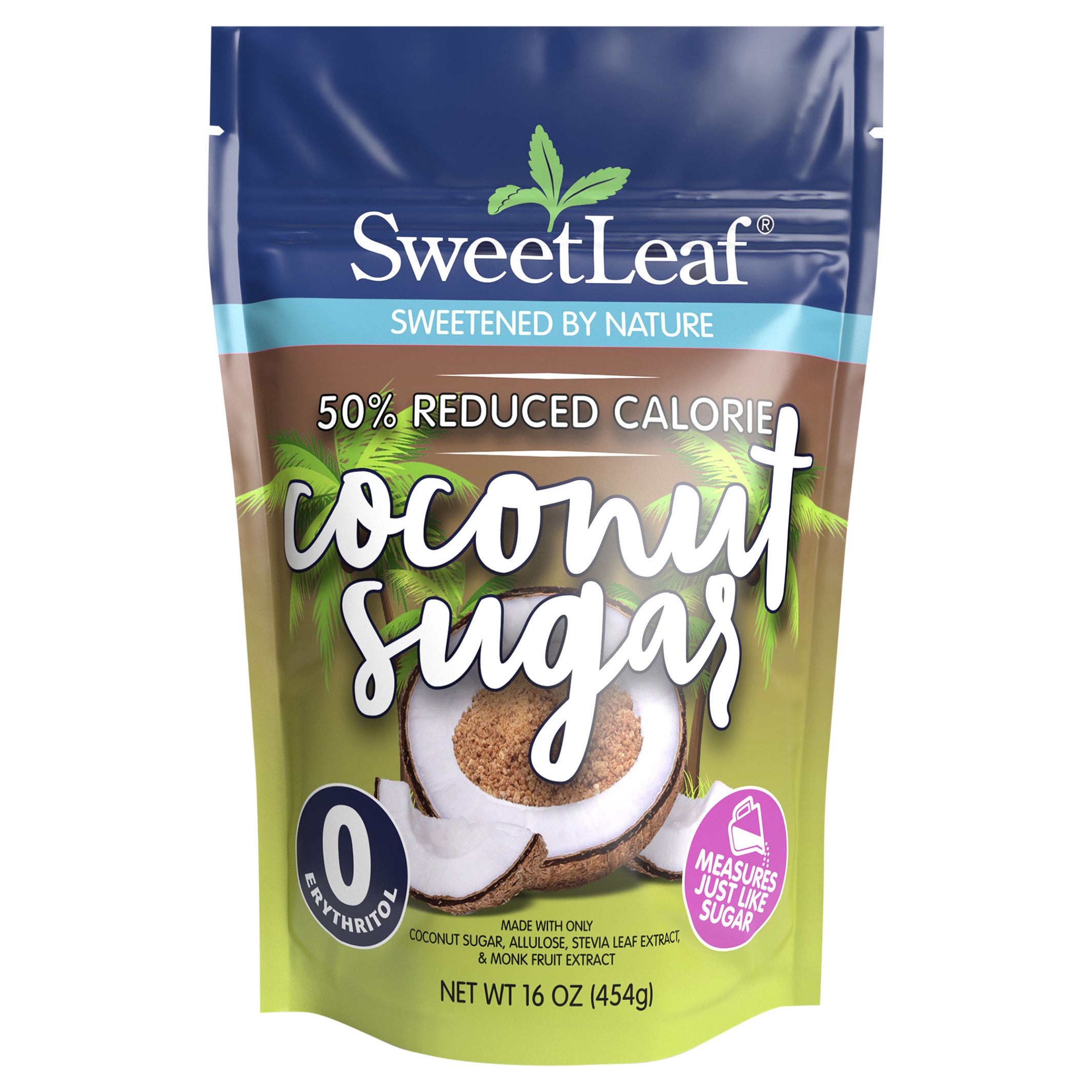 50% Reduced Calorie Coconut Sugar, 16oz bag - Case of 6