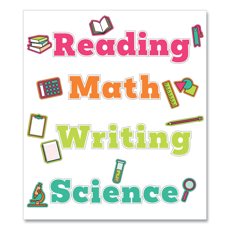 Carson-Dellosa Education - Wall Signs, Core Subjects, Multicolor, 37 Pieces