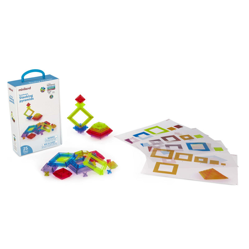 MINILAND EDUCATIONAL - Translucent Stacking Pyramids