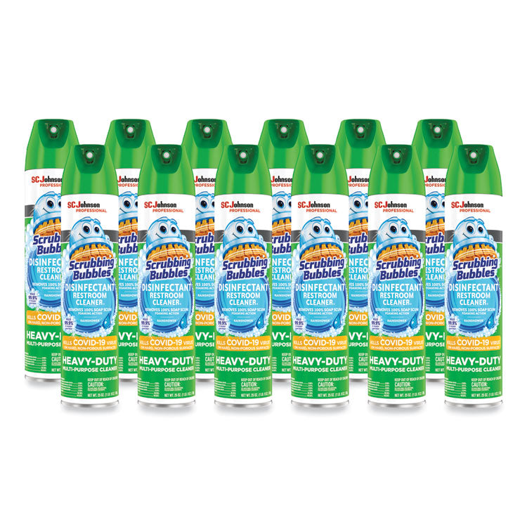 Scrubbing Bubbles - Disinfectant Restroom Cleaner II, Rain Shower Scent, 25 oz Aerosol Spray