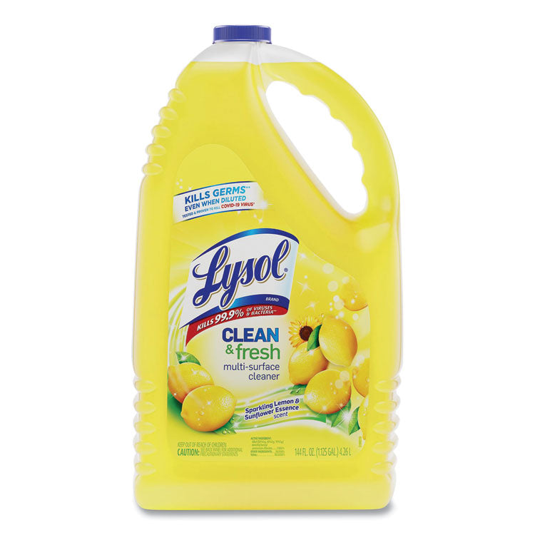LYSOL Brand - Clean and Fresh Multi-Surface Cleaner, Sparkling Lemon and Sunflower Essence, 144 oz Bottle