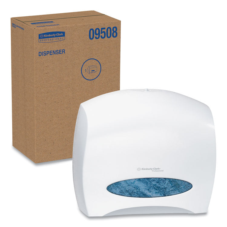 Kimberly-Clark Professional* - JRT Jr. Escort Jumbo Roll Bath Tissue Dispenser, 16 x 5.75 x 13.88, Pearl White