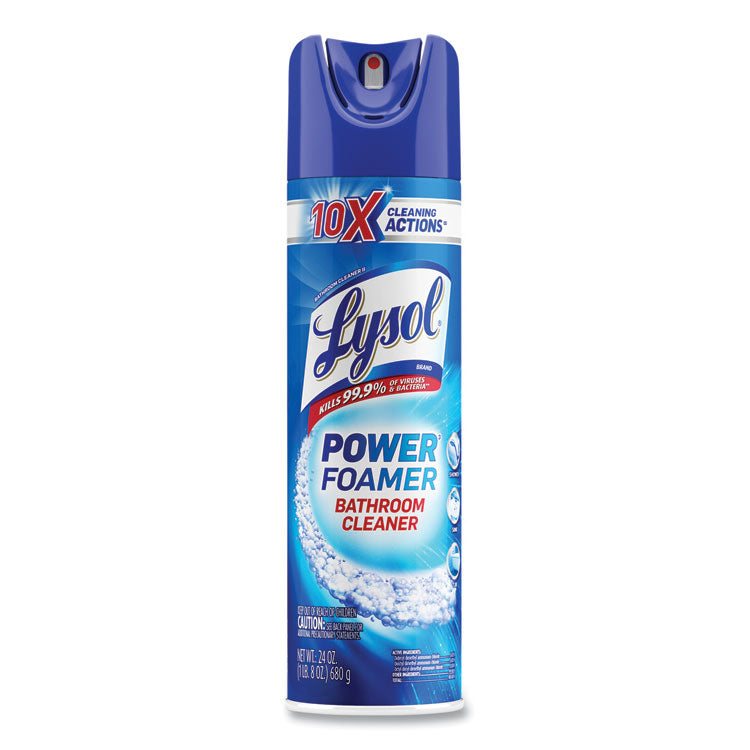 LYSOL Brand - Power Foam Bathroom Cleaner, 24 oz Aerosol Spray
